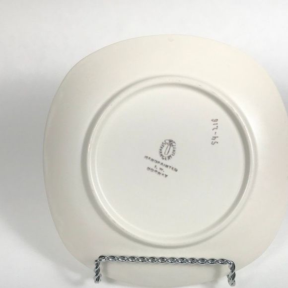 Stavangerflint Danish modern Man with the Mandolin Hand painted Plate, retro MCM - Picture 7 of 9